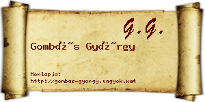Gombás György névjegykártya