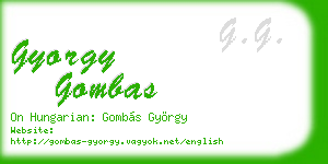 gyorgy gombas business card