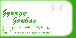 gyorgy gombas business card